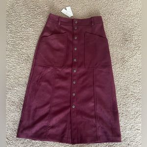 Loft midi length skirt - faux suede